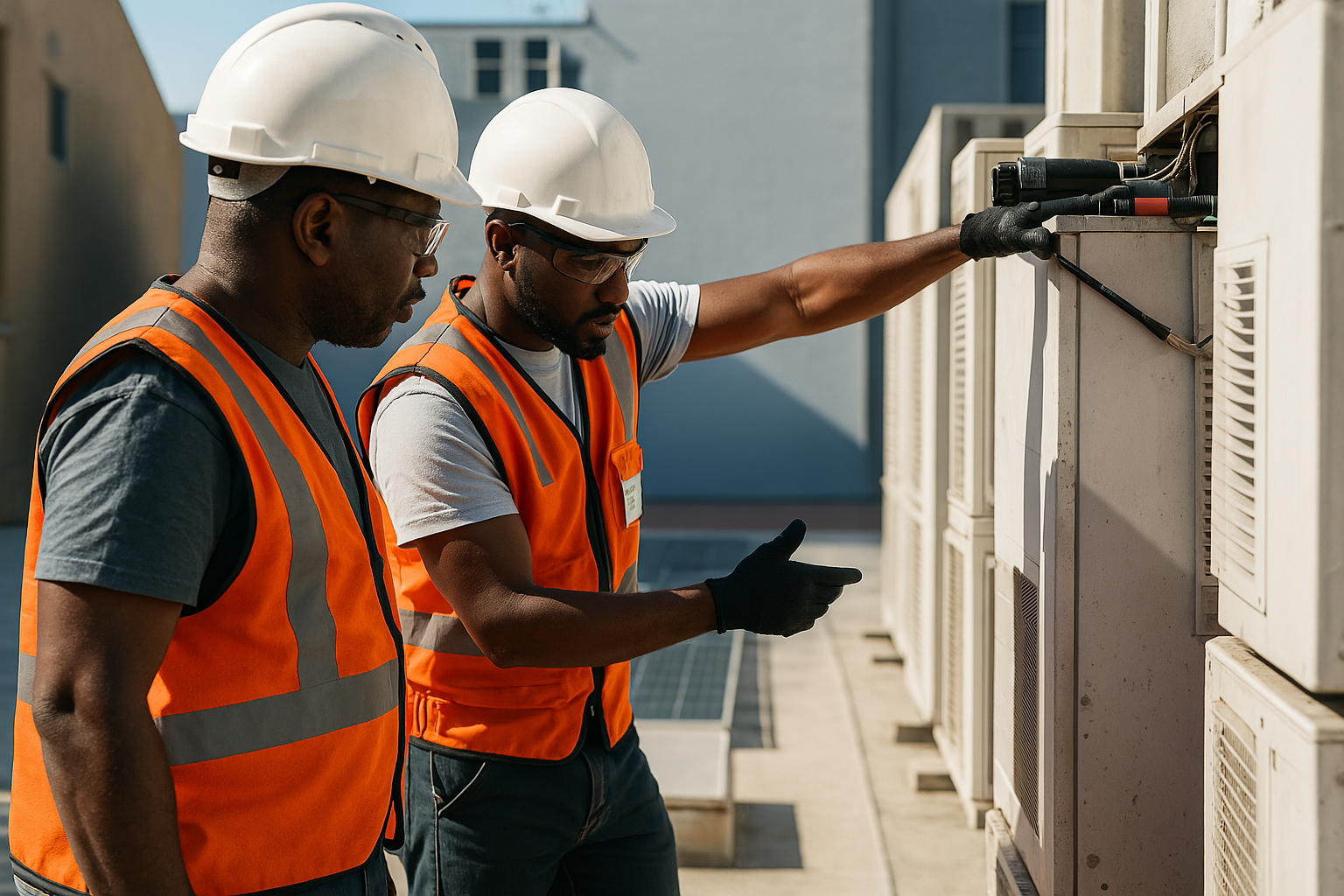 Electricians and Tradesmen Working